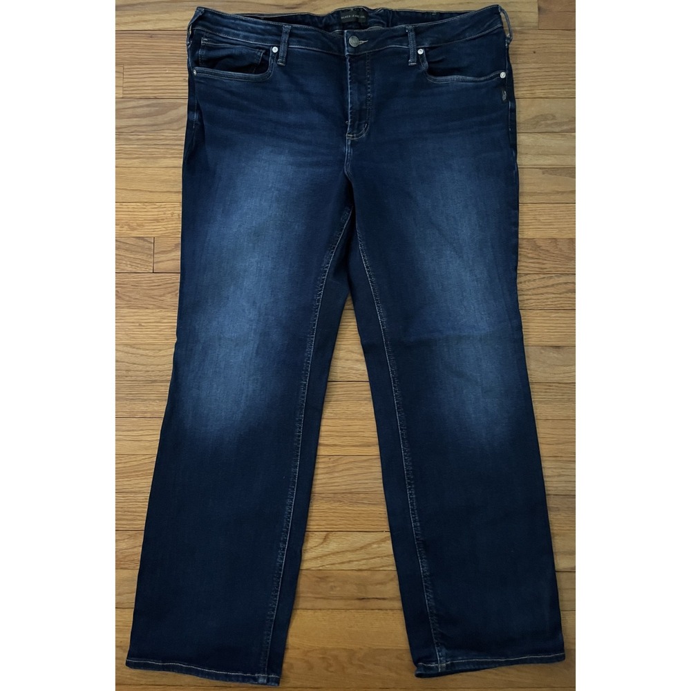 New Silver INFINITE FIT Midrise Bootcut Stretch Denim Jeans Women 2XL 40x31 Plus